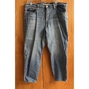 Levis Premium Wedgie Skinny Jeans Wms Sz 18W High Rise Button Fly Big E S49372